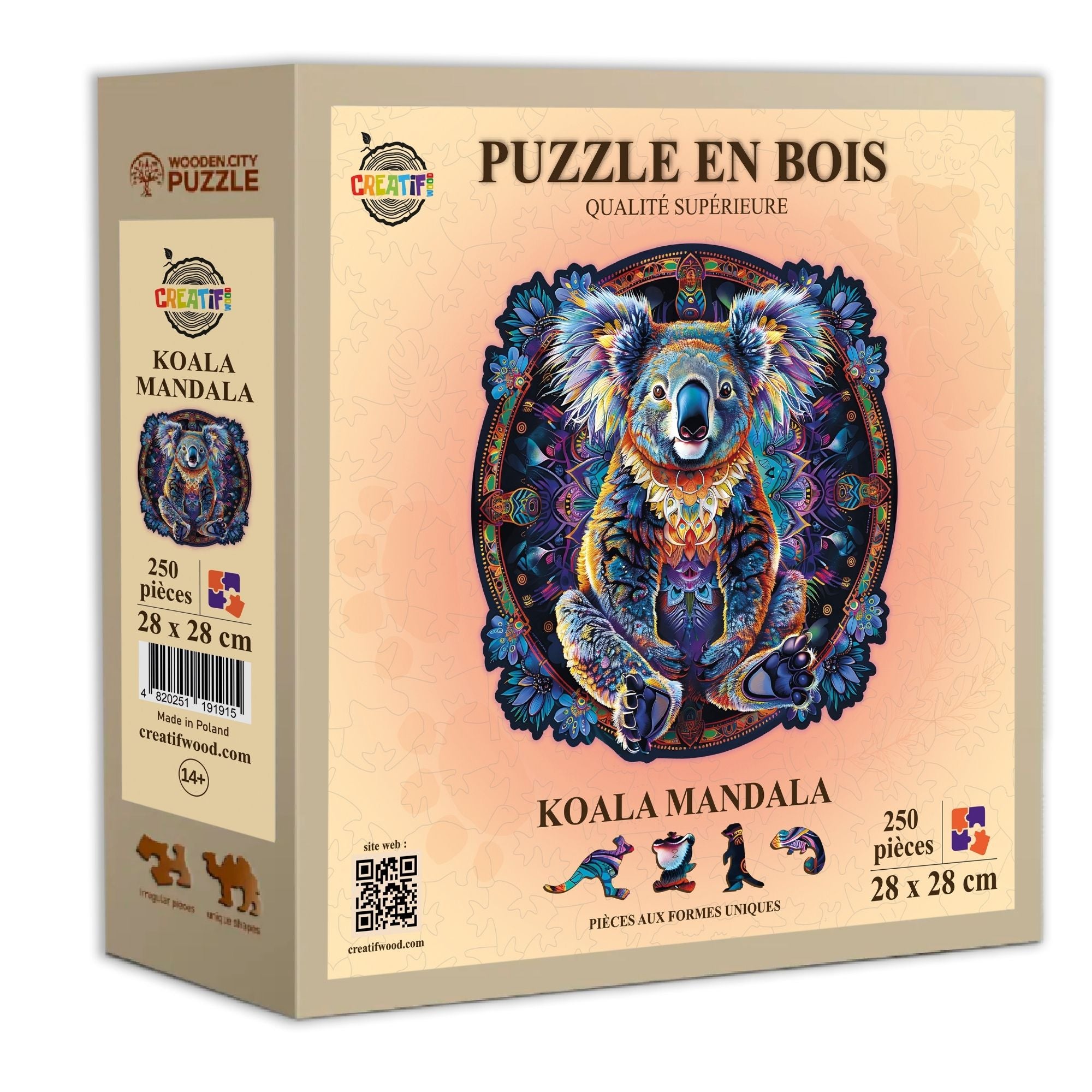 Koala mandala  Puzzle en bois
