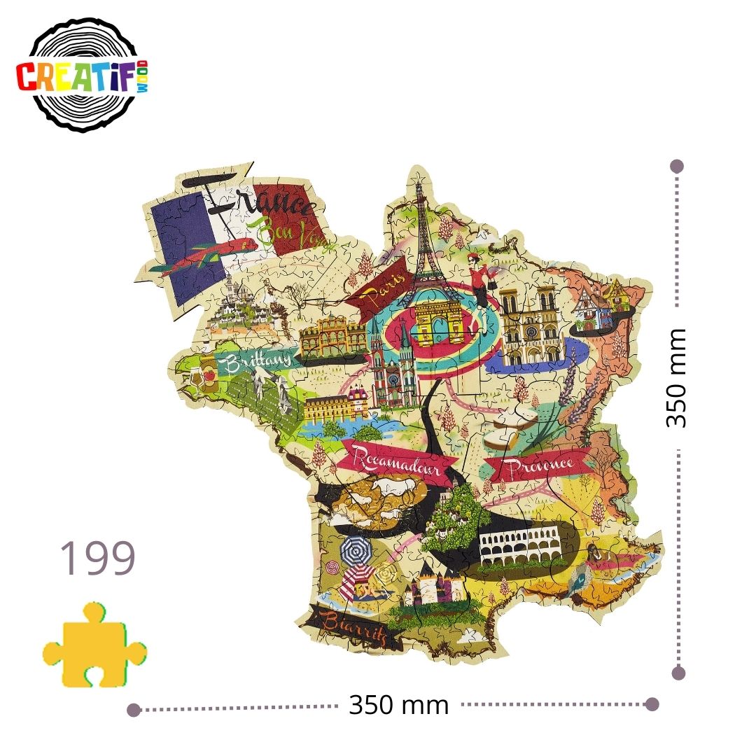 France Discovery Wooden Puzzle