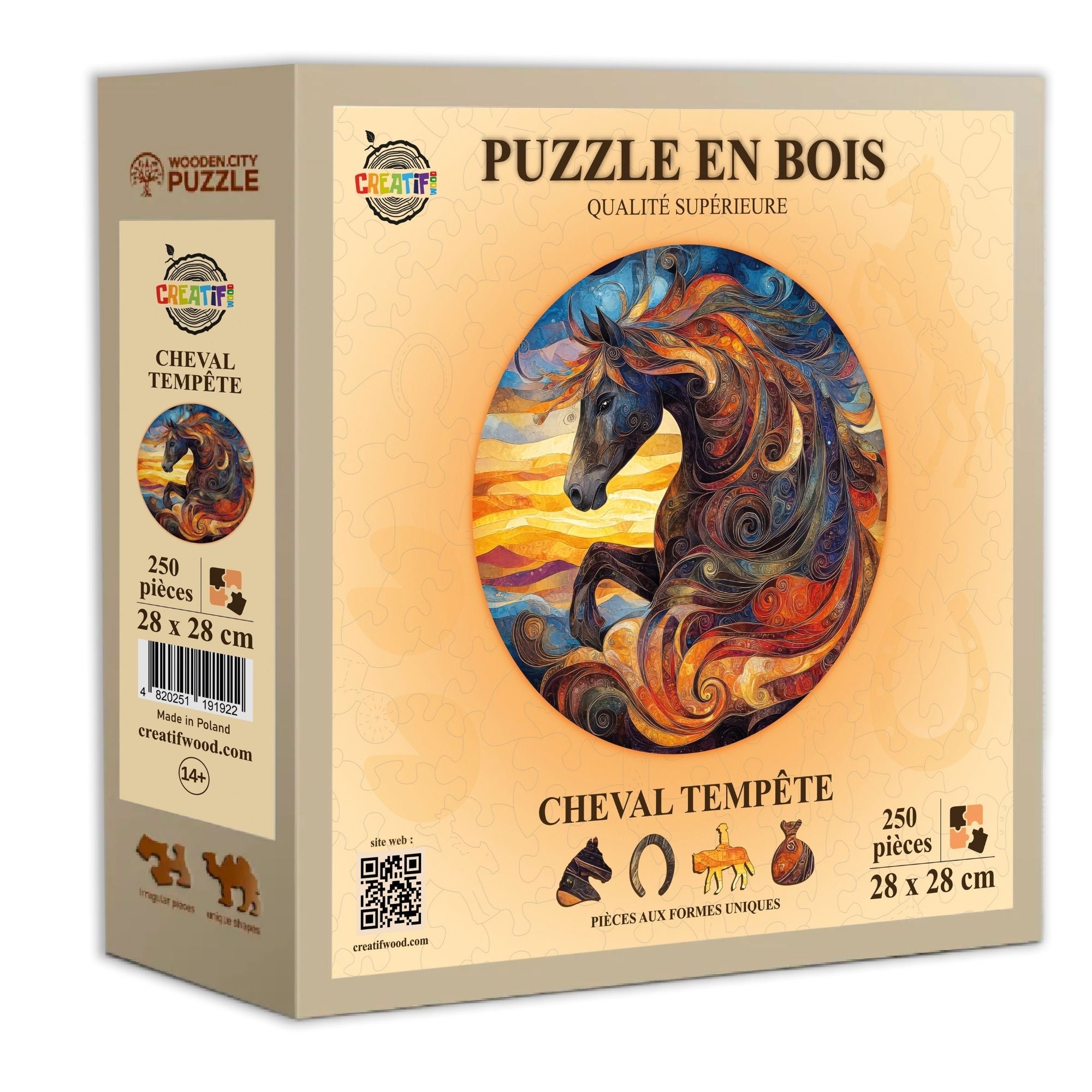 Cheval tempête  Puzzle en bois