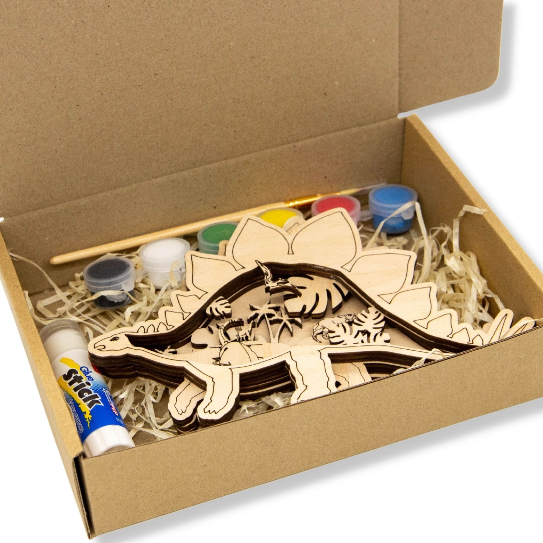 3D Wooden coloring kit Stegosaur