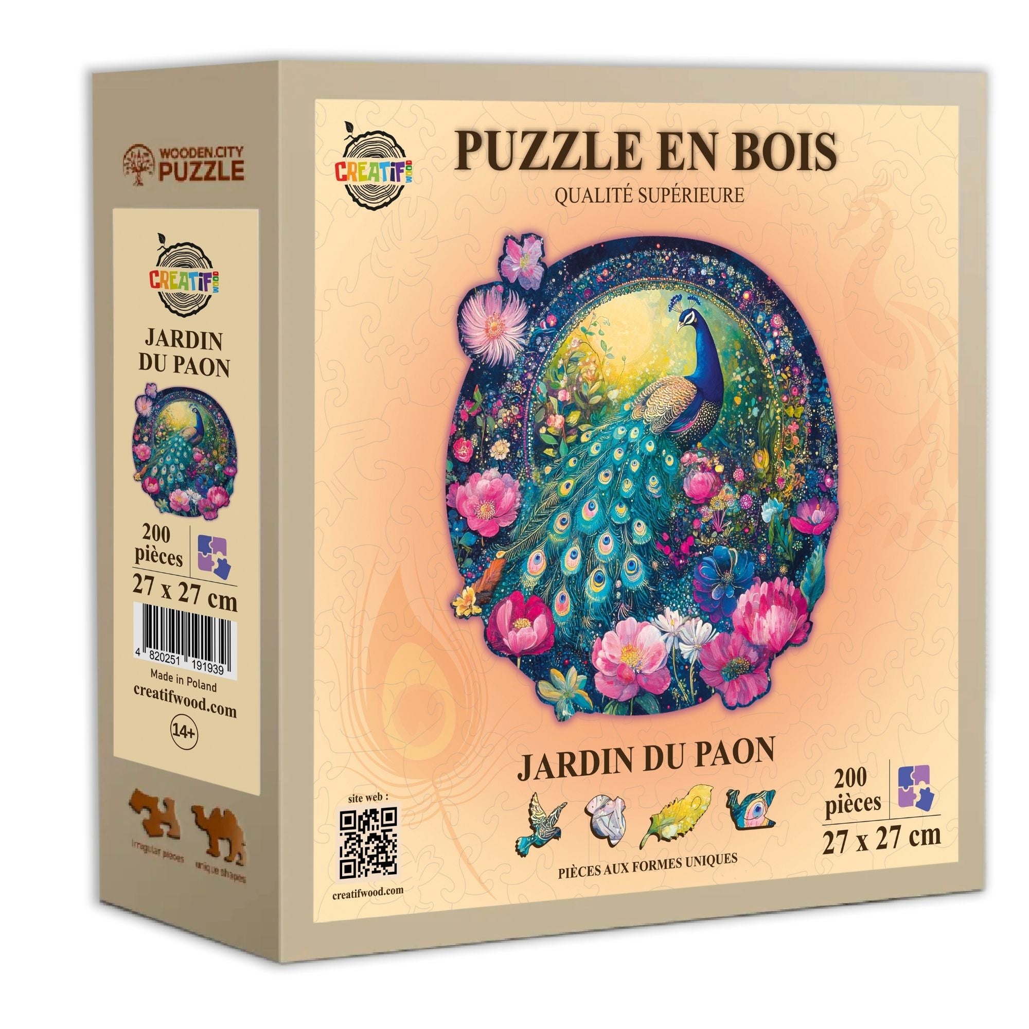 Jardin du paon  Puzzle en bois