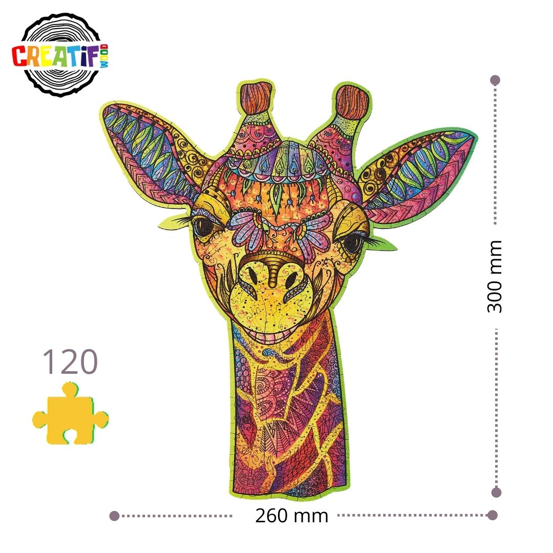 The Funny Giraffe Wooden Puzzle