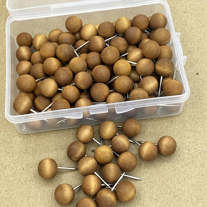 Decorative round wooden pins