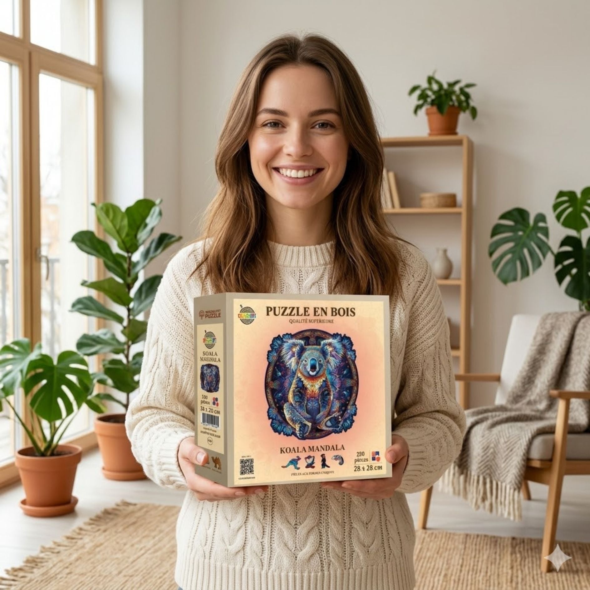 Koala mandala  Puzzle en bois
