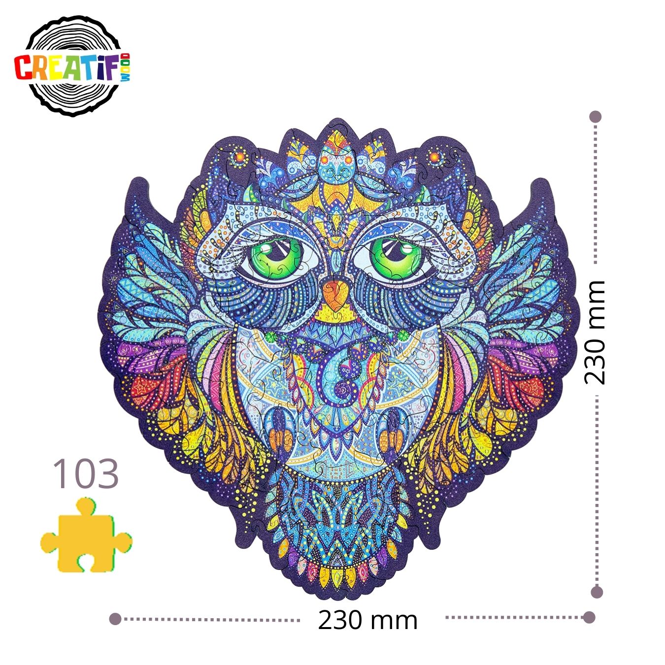 Beautiful Owl Wooden Puzzle