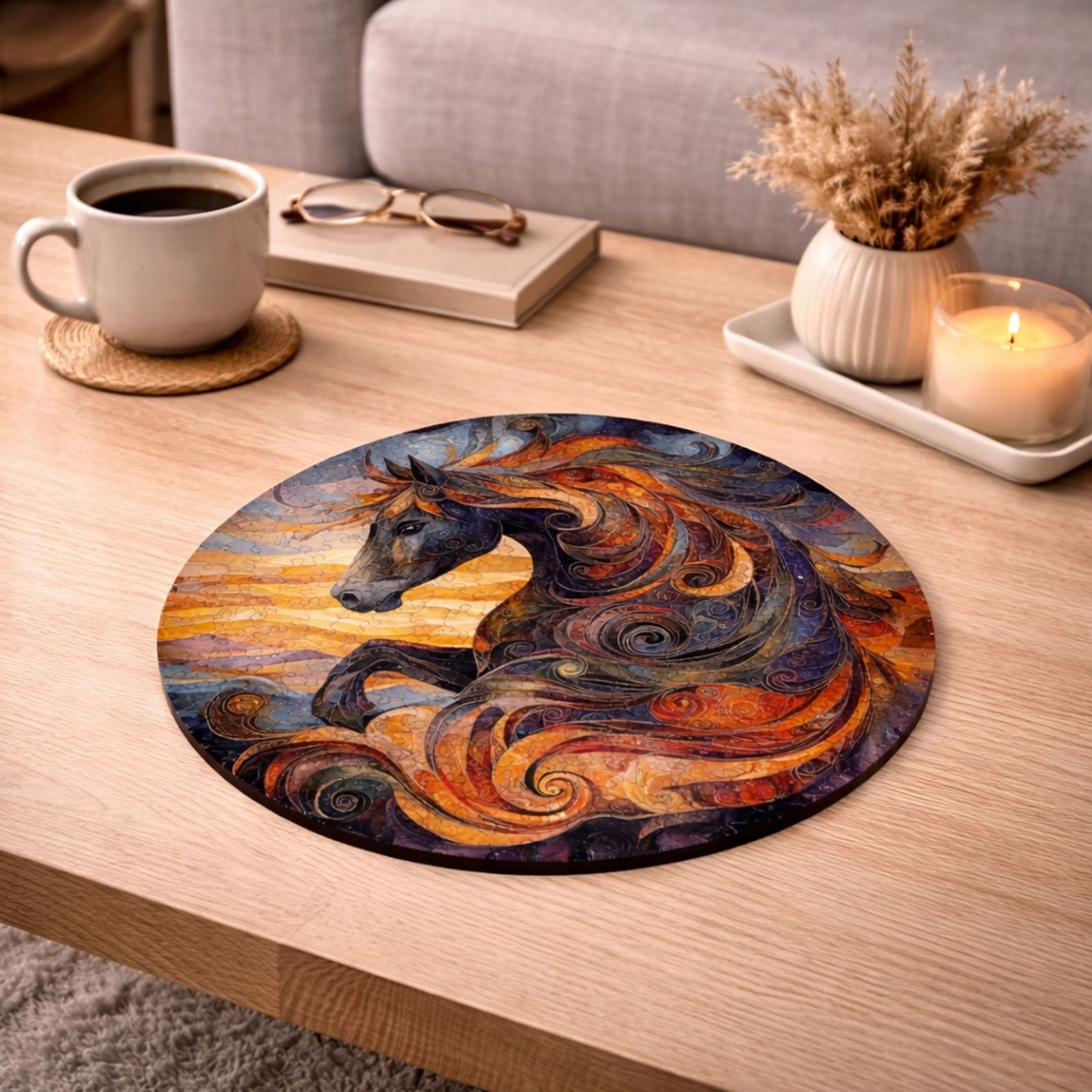 Cheval tempête  Puzzle en bois
