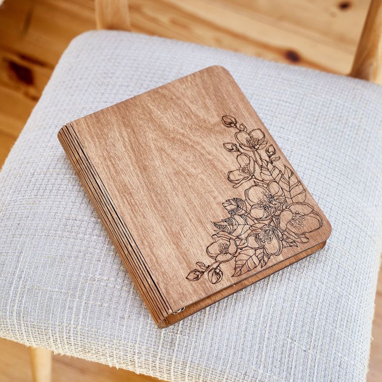 Wooden notebook Spring