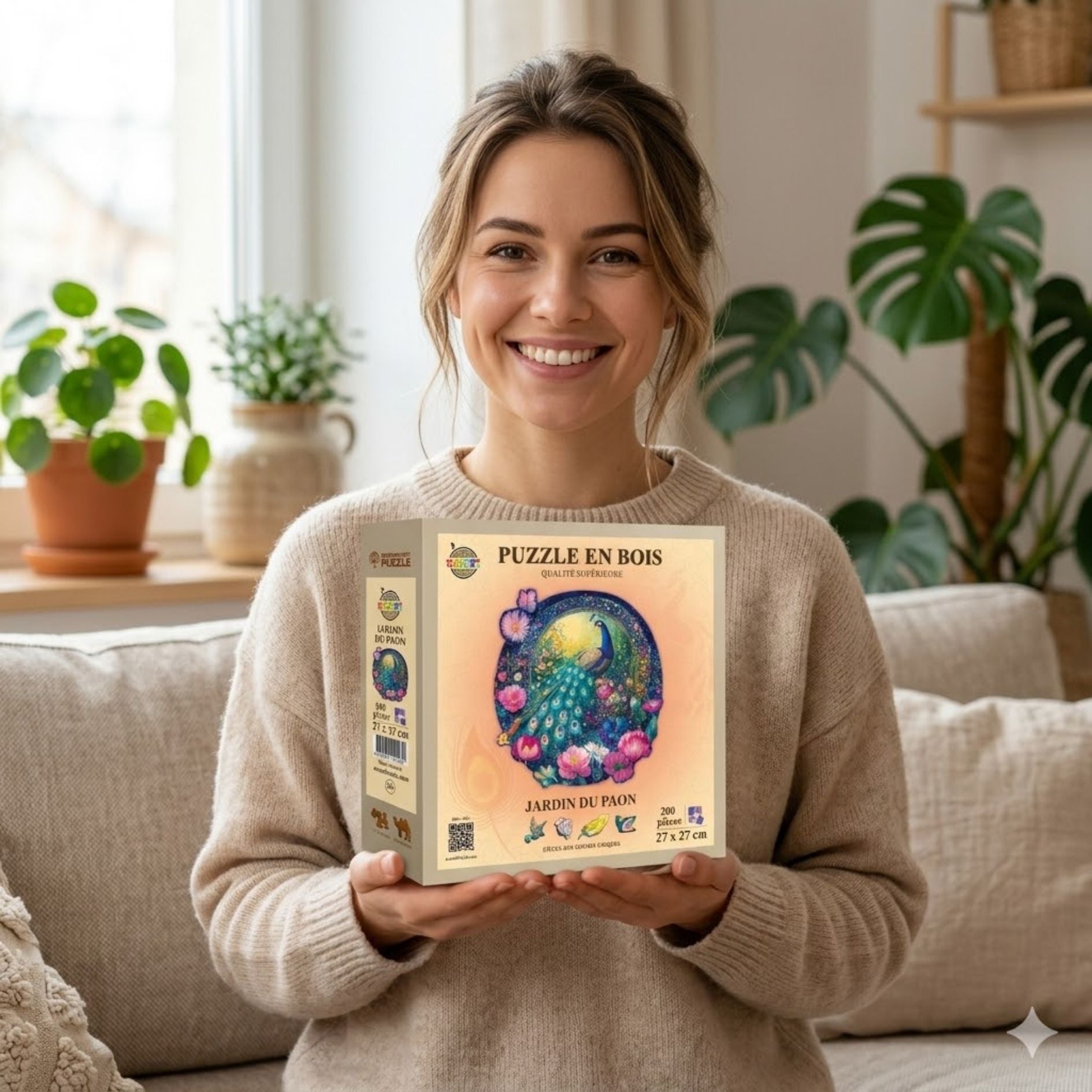 Jardin du paon  Puzzle en bois