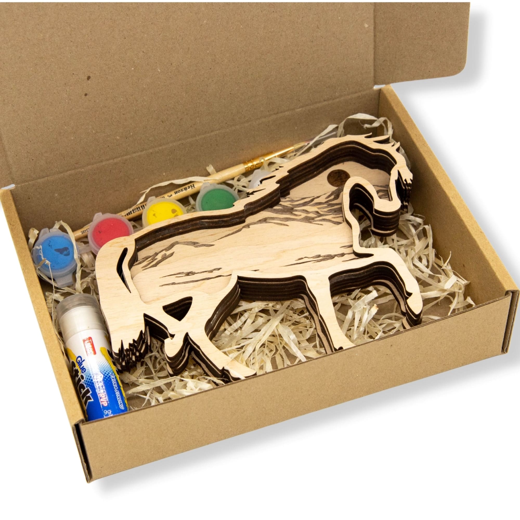 3D Wooden coloring kit Horse