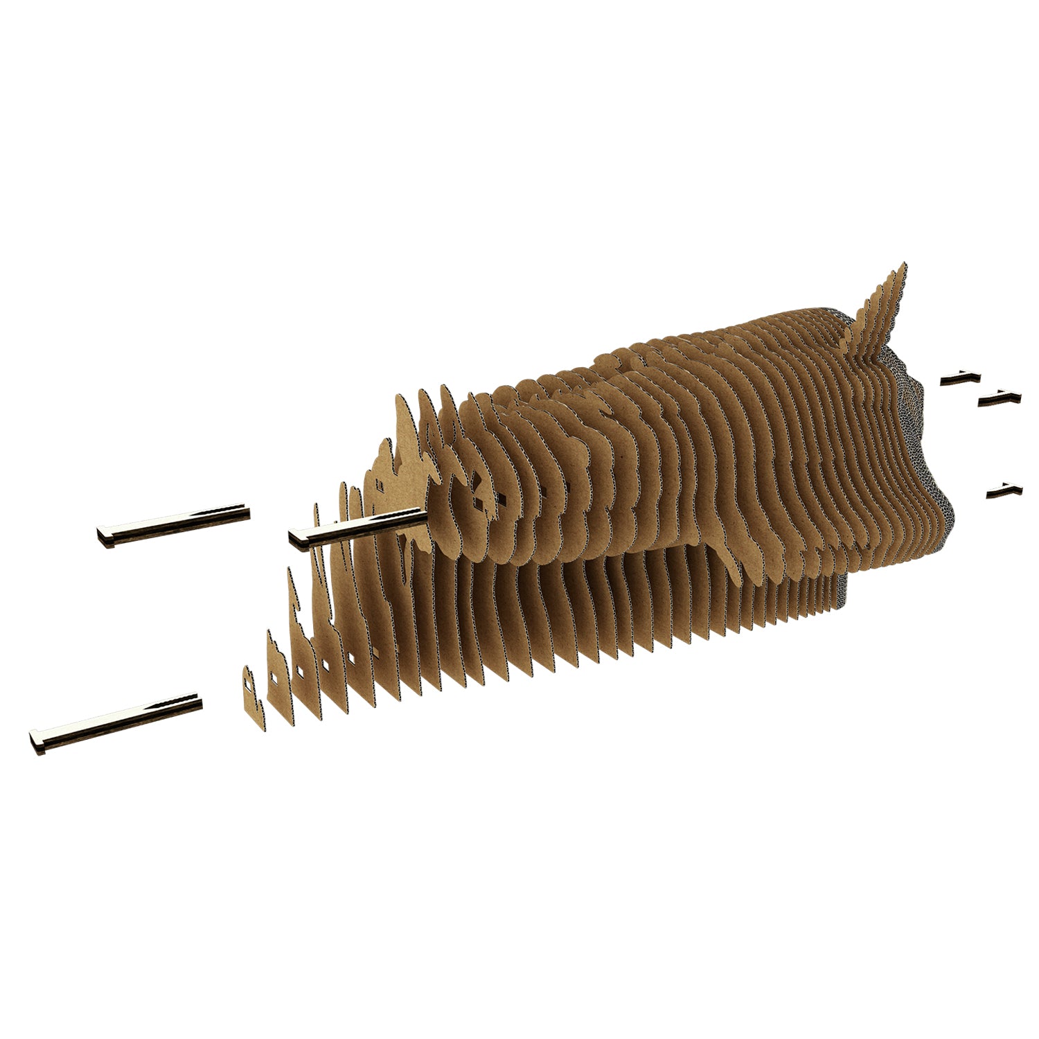 3D cardboard puzzle-sculpture Unicorn