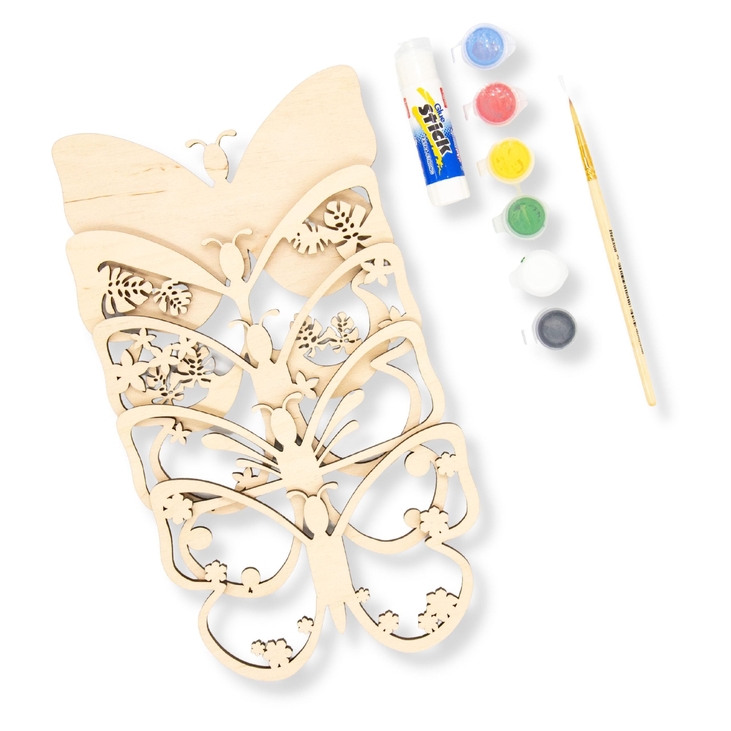 3D Wooden coloring kit Butterfly