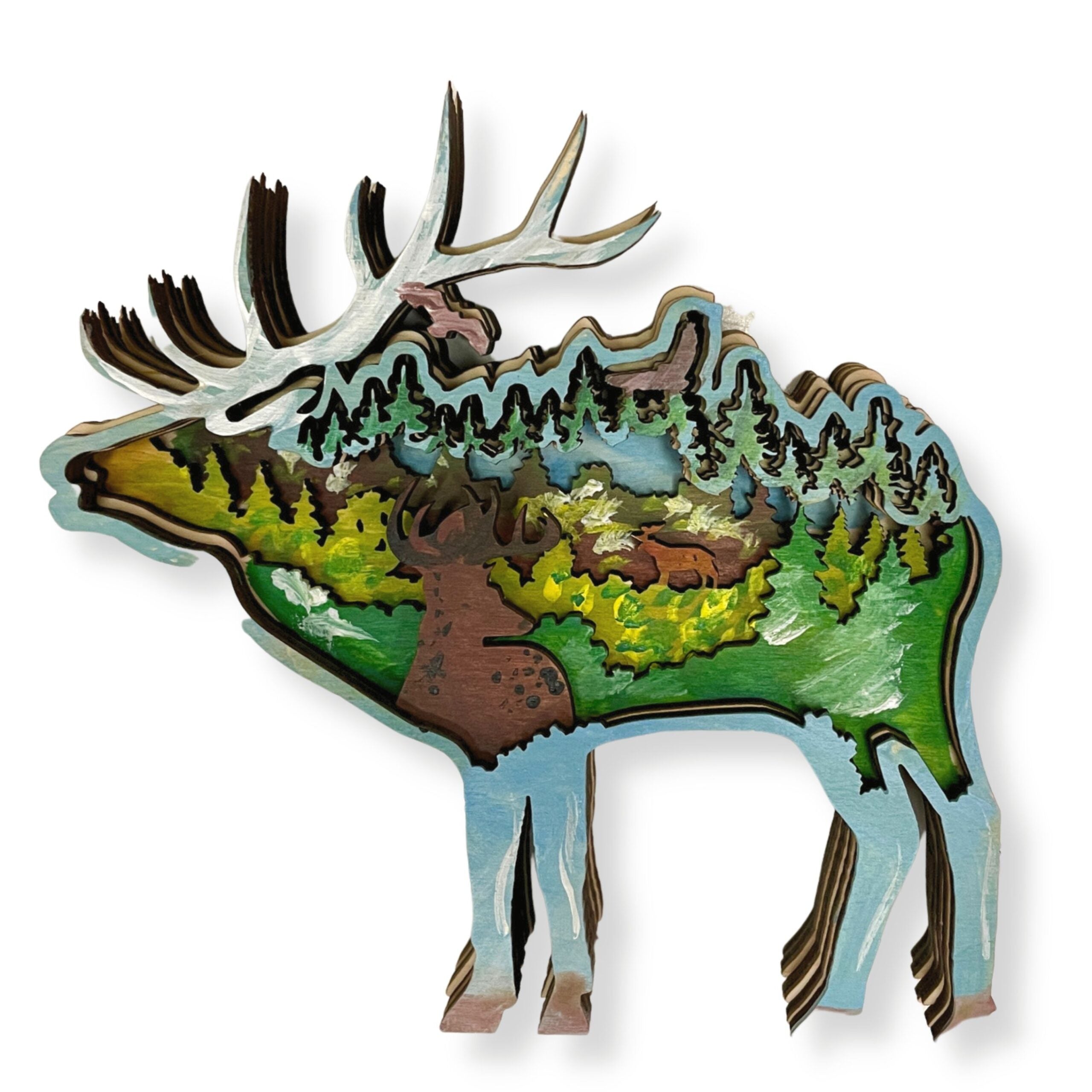 3D Wooden coloring kit Deer