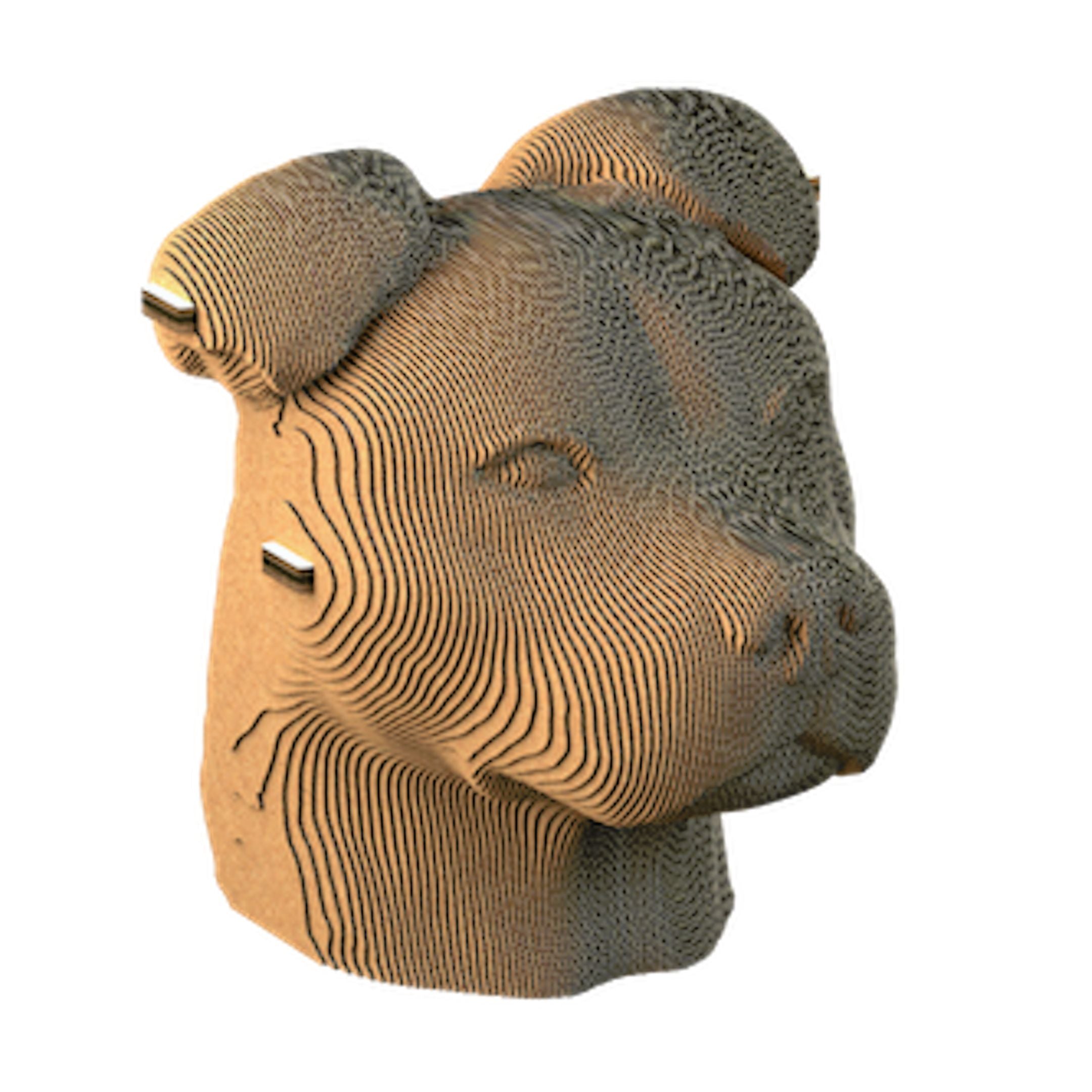 3D cardboard puzzle-sculpture Staffy