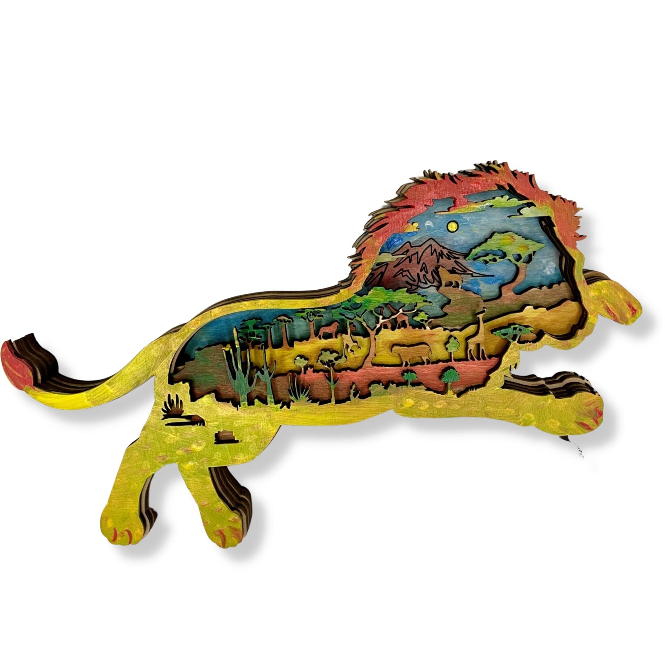 3D Wooden coloring kit Lion