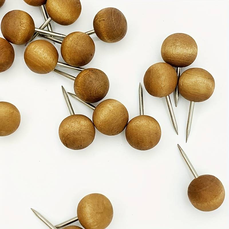 Decorative round wooden pins