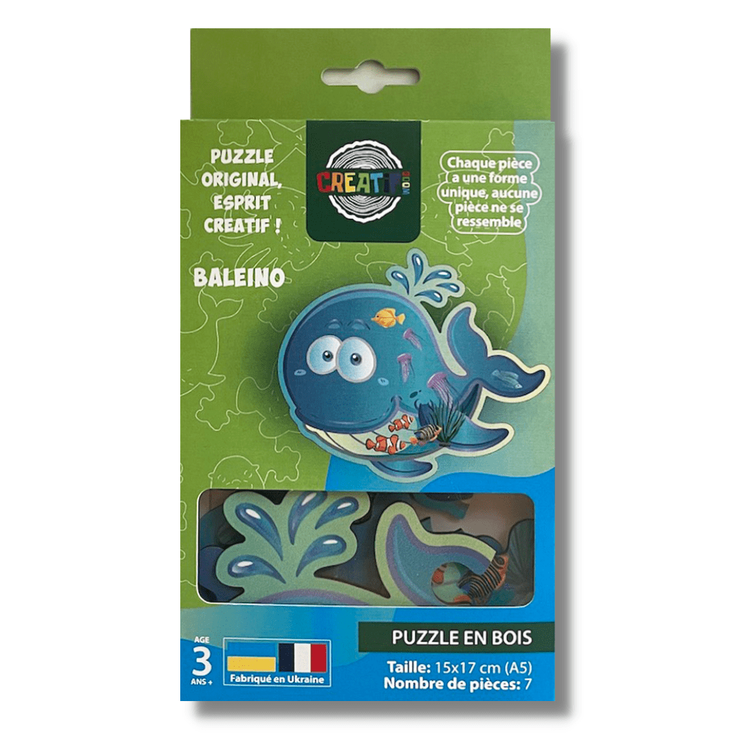 The Funny Whale Wooden Puzzle