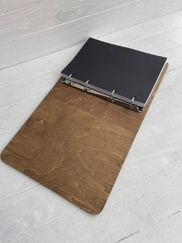 Spring wooden notebook
