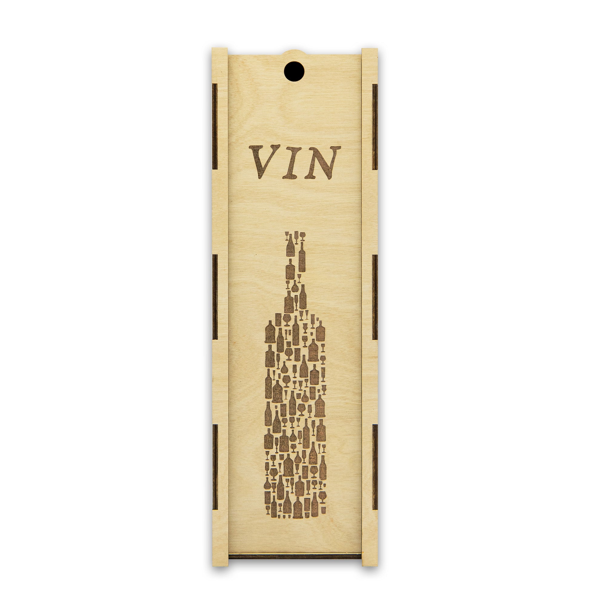 "Bottle" light wooden wine box