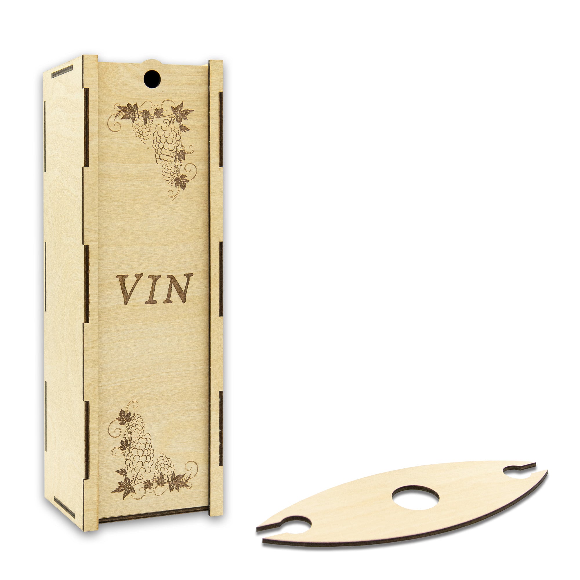 "Grape" light wooden wine box