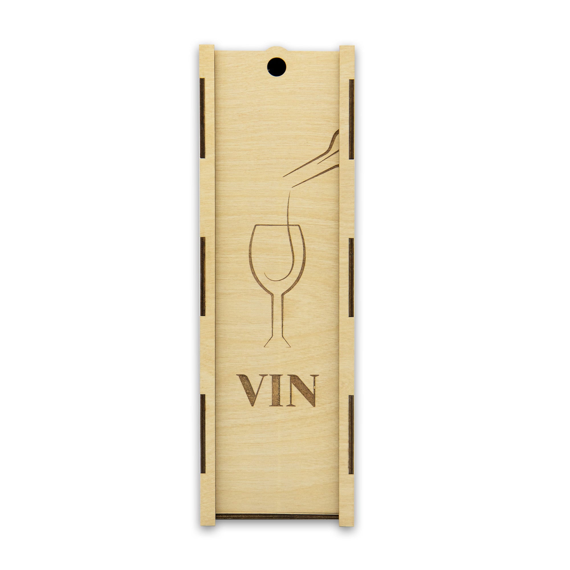 "Glass" light wooden wine box