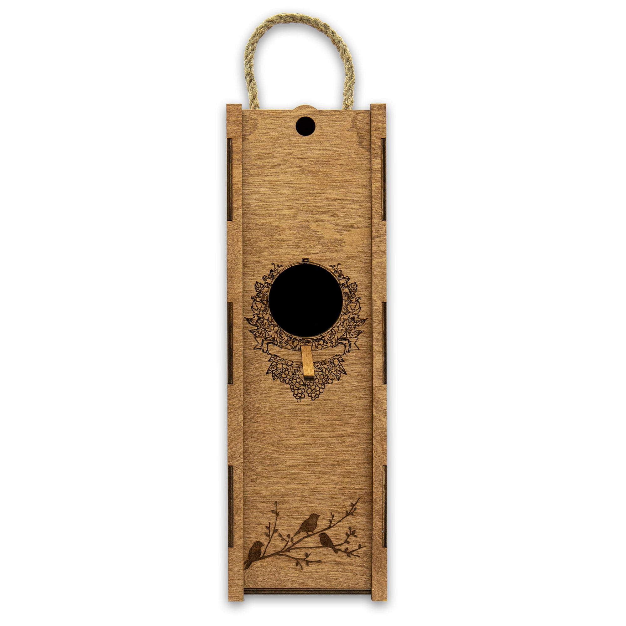Nichoir" wine box with rope