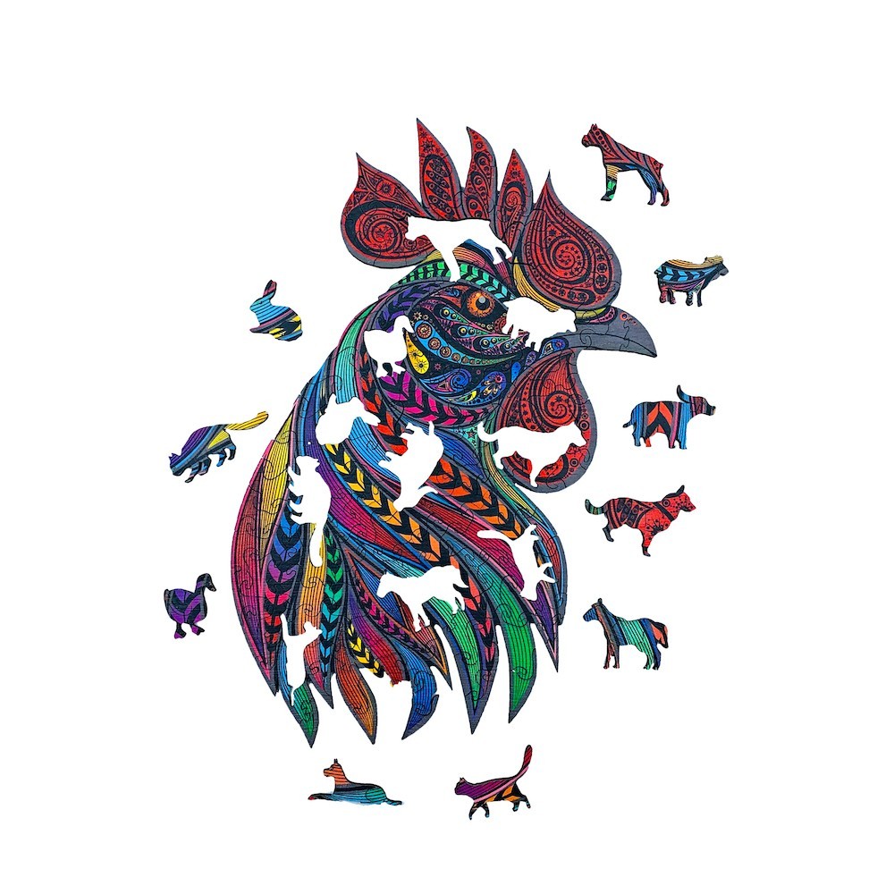 Singing Rooster Wooden Puzzle