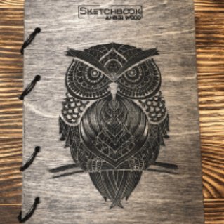 SketchBook 4 rings Owl