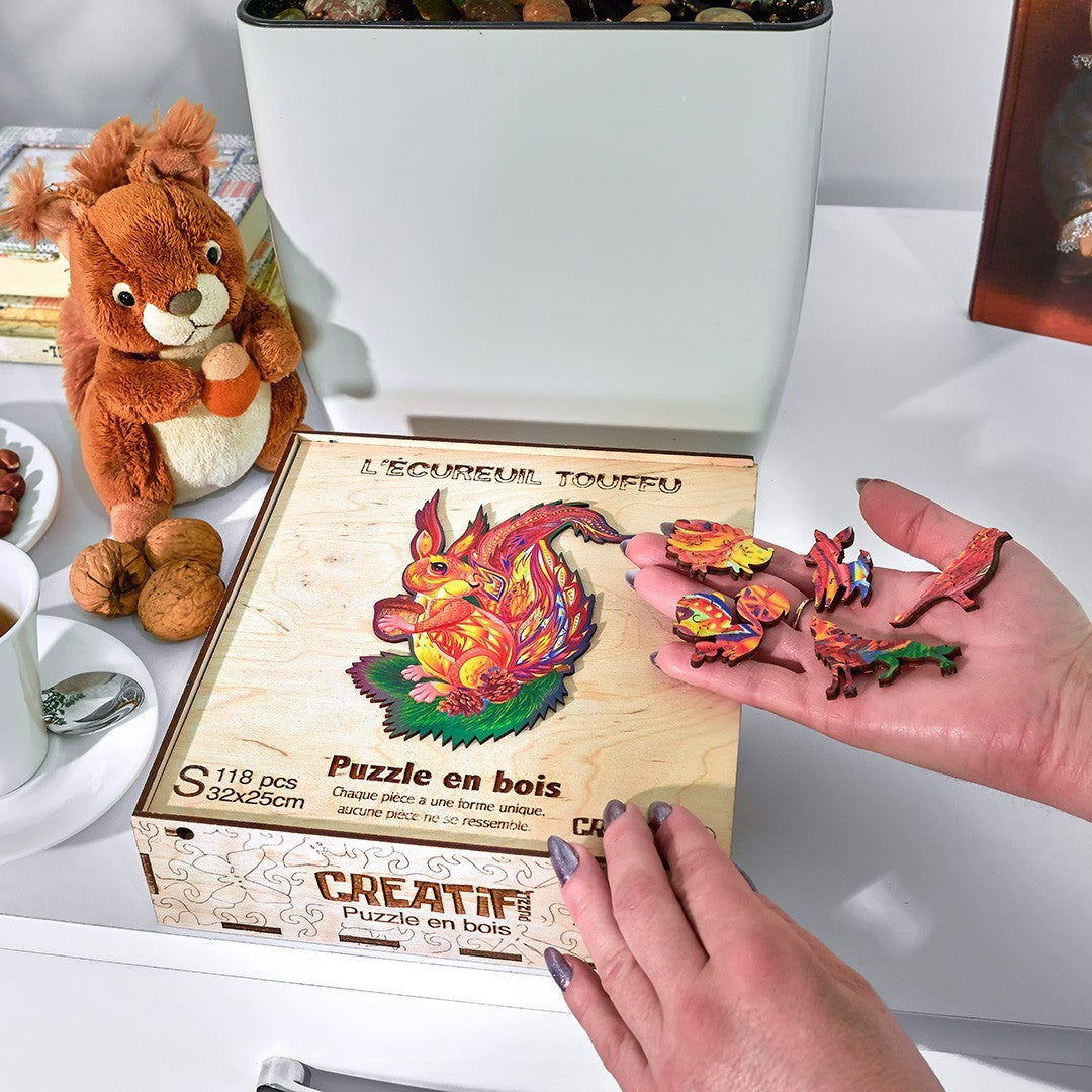 The Fluffy Squirrel Wooden Puzzle