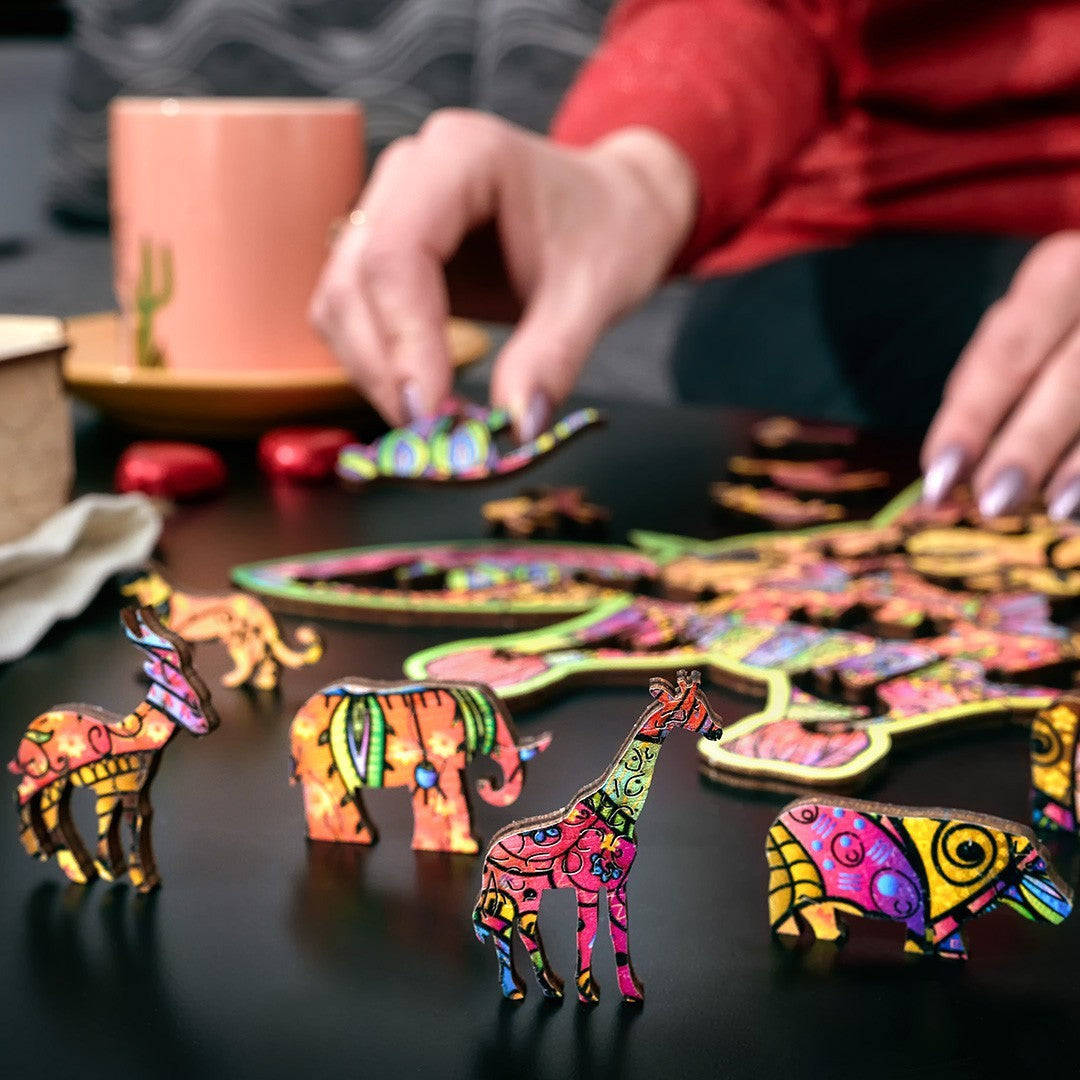 The Funny Giraffe Wooden Puzzle
