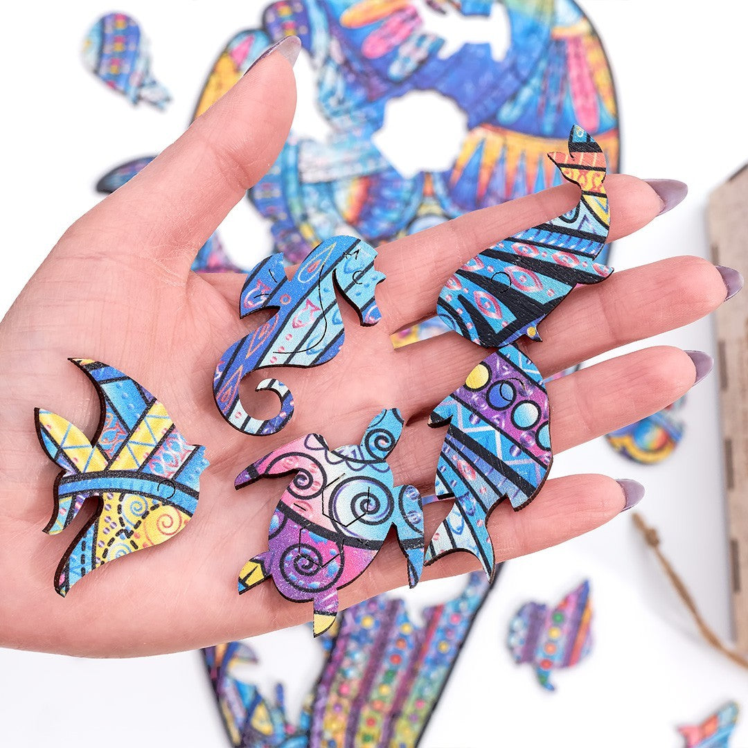 Blue Whale Wooden Puzzle