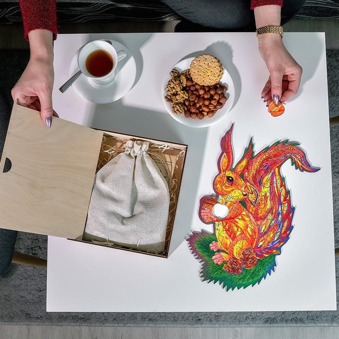 The Fluffy Squirrel Wooden Puzzle