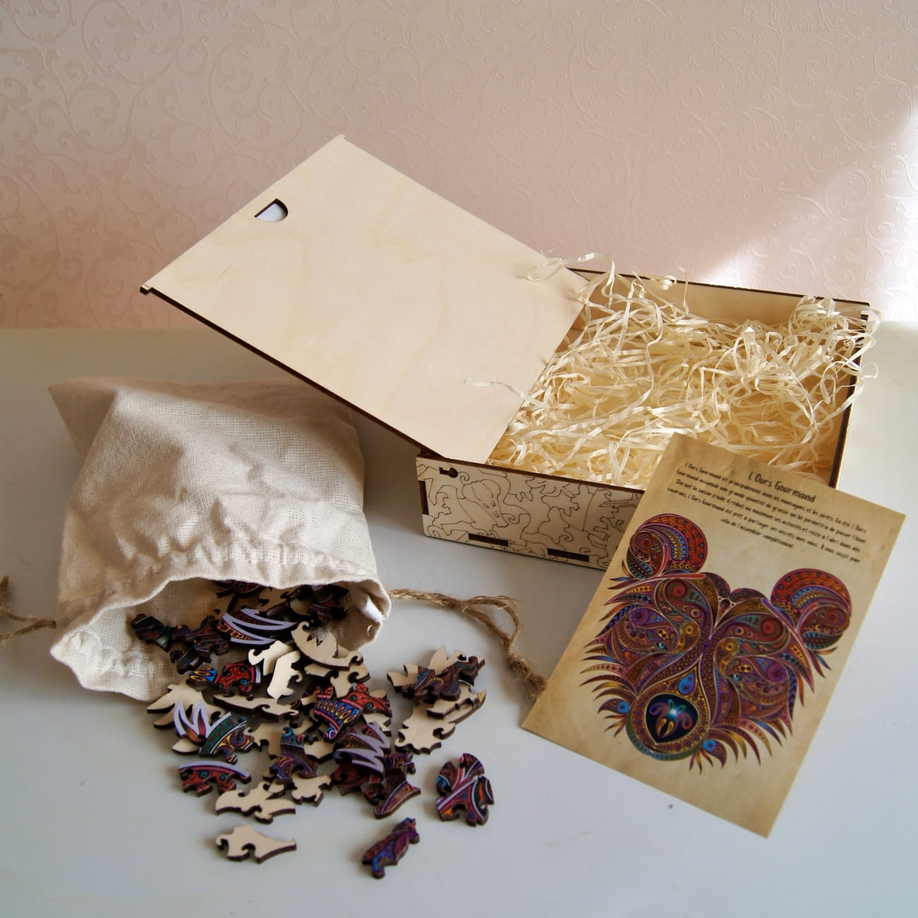 Foodie Bear Wooden Puzzle