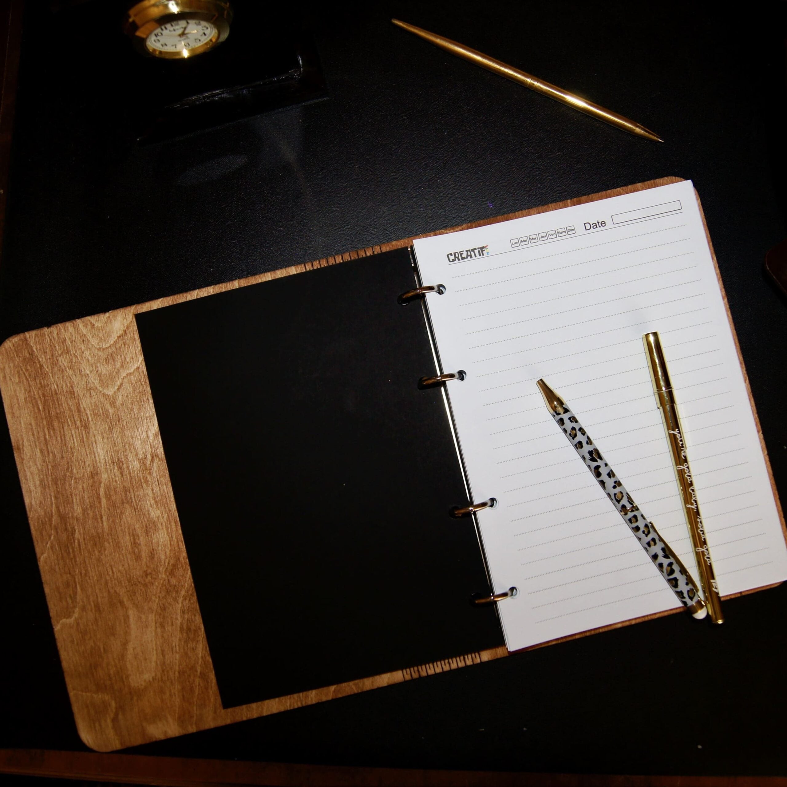 Wooden notebook Travel