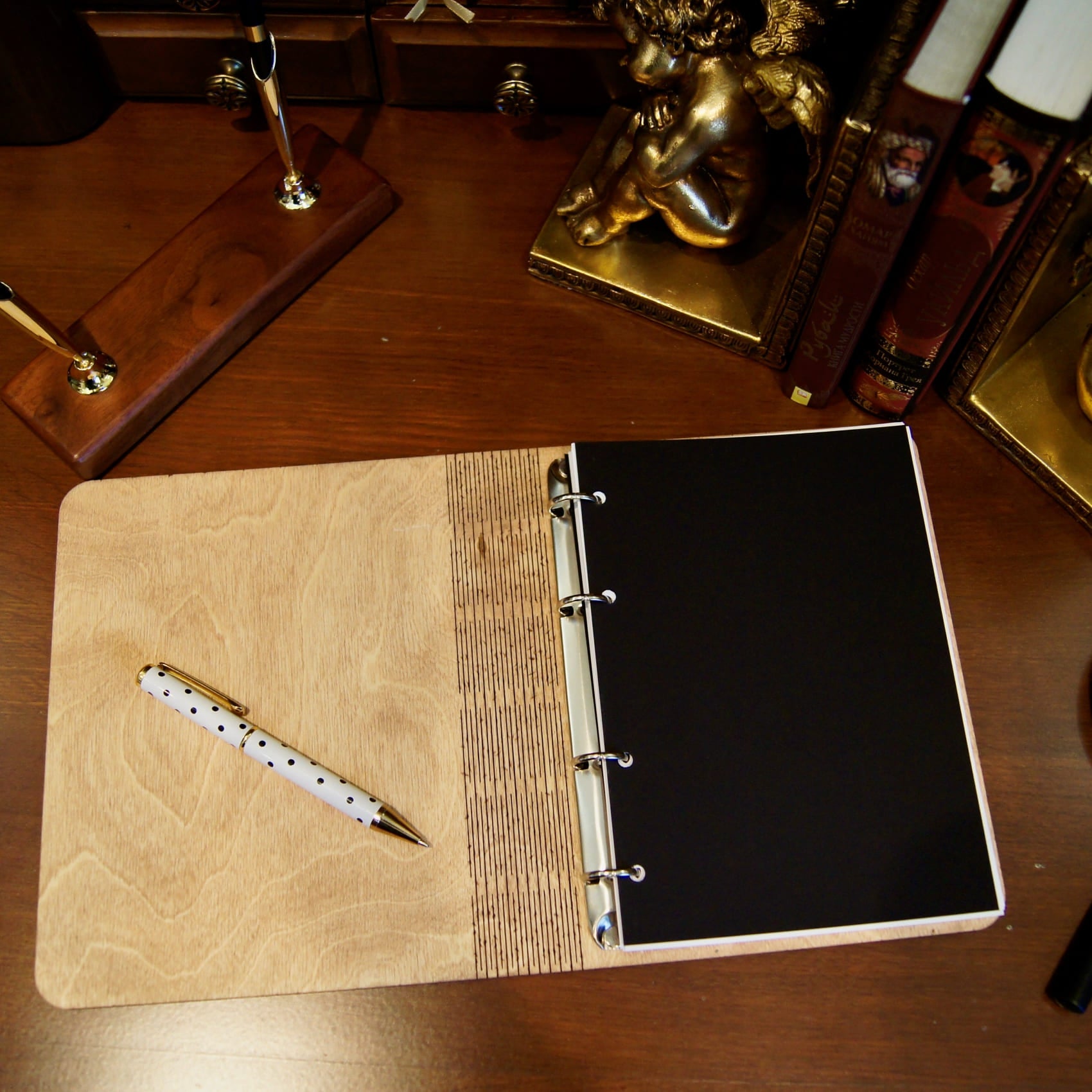 Wooden notebook Unicorn