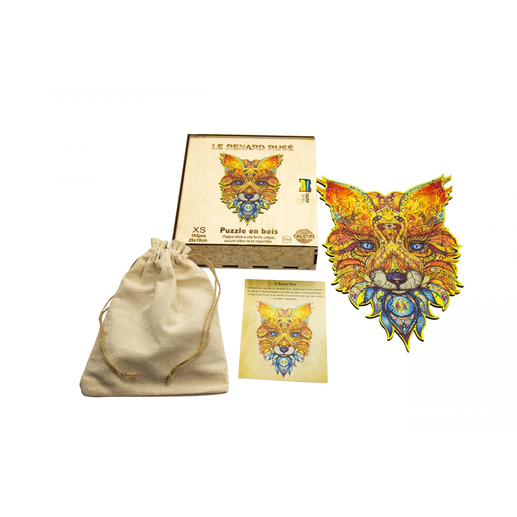 Sly Fox Wooden Puzzle #Box_Wooden box