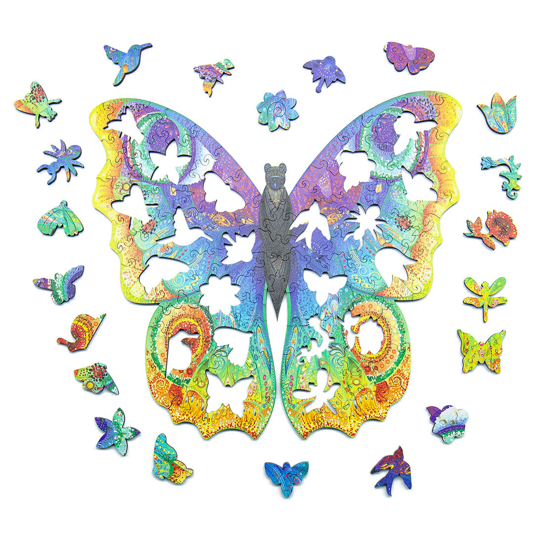 The Luminous Butterfly Wooden Puzzle