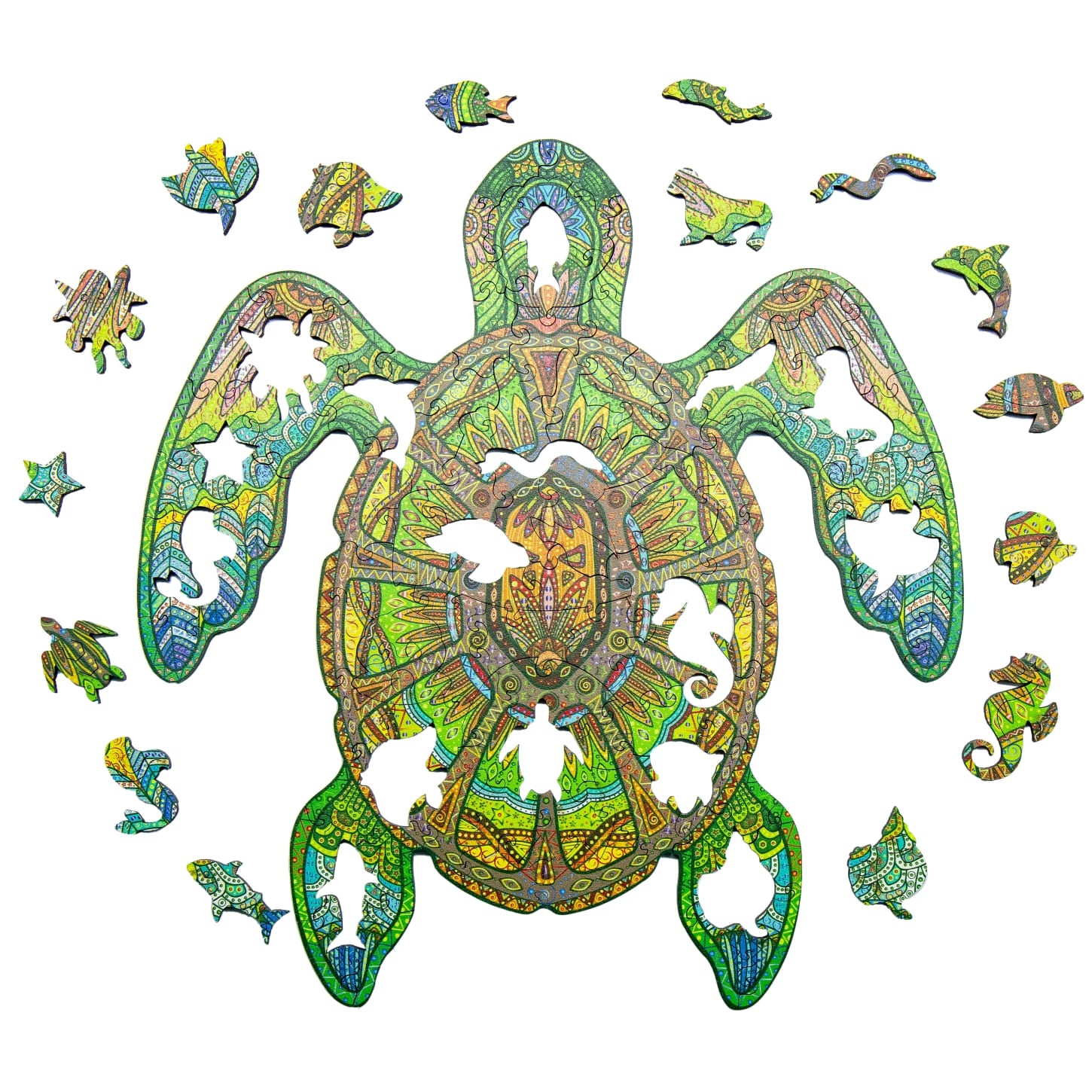 The Green Turtle Wooden Puzzle