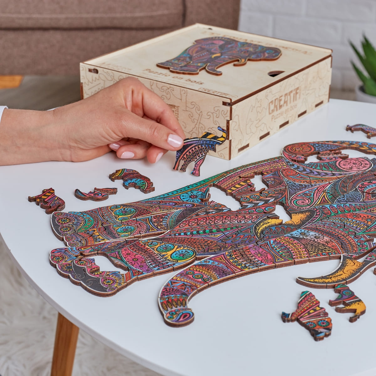 Imperial Elephant, wooden puzzle