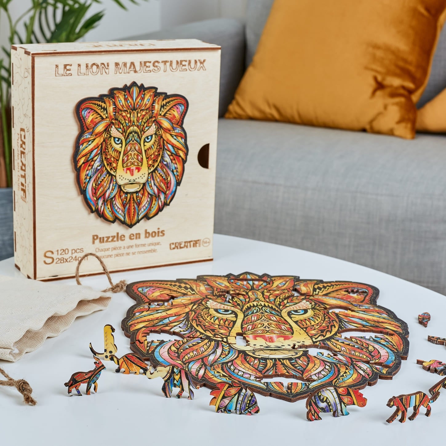 Majestic Lion Wooden Puzzle