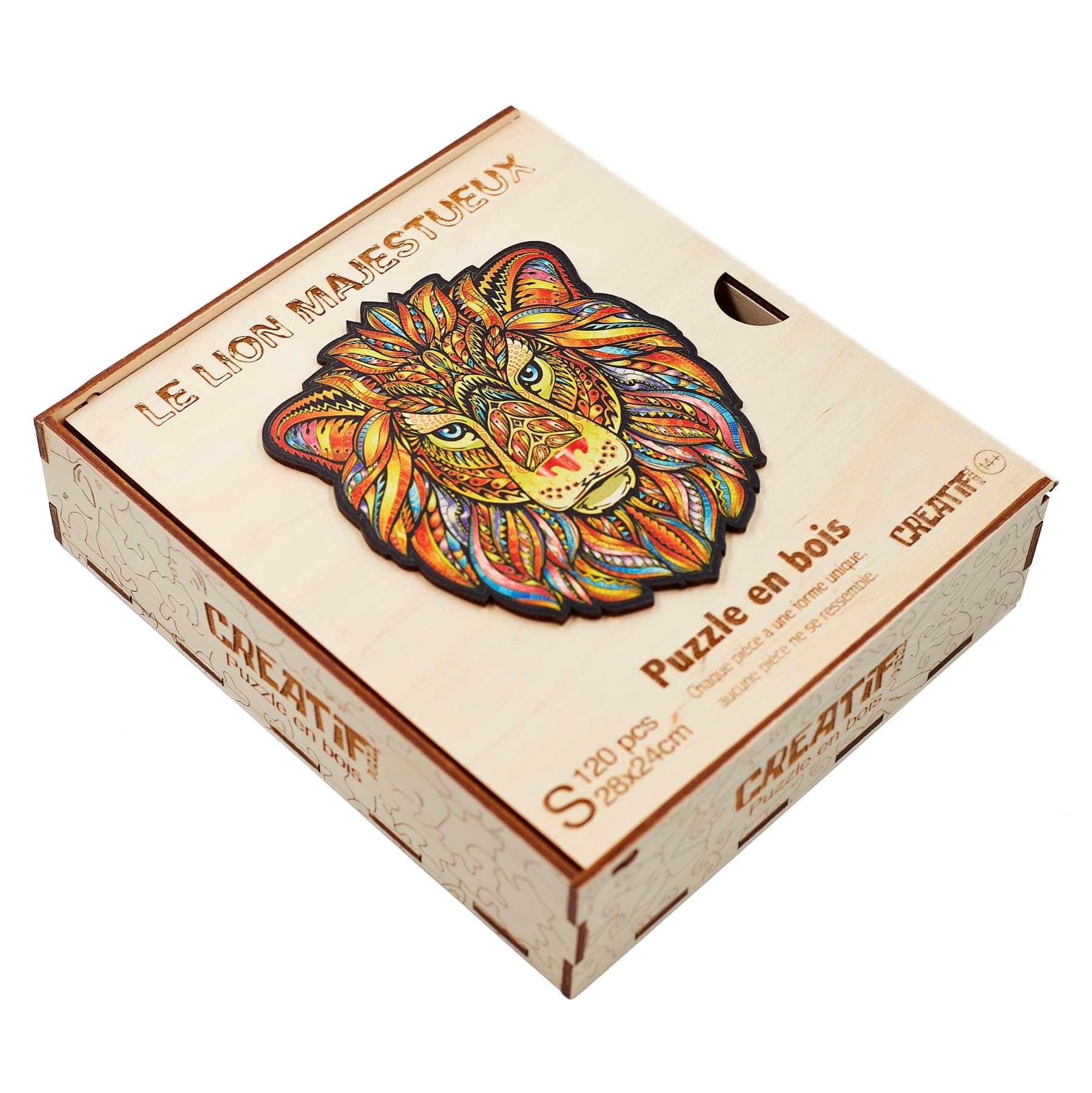Majestic Lion Wooden Puzzle #Box_Wooden box