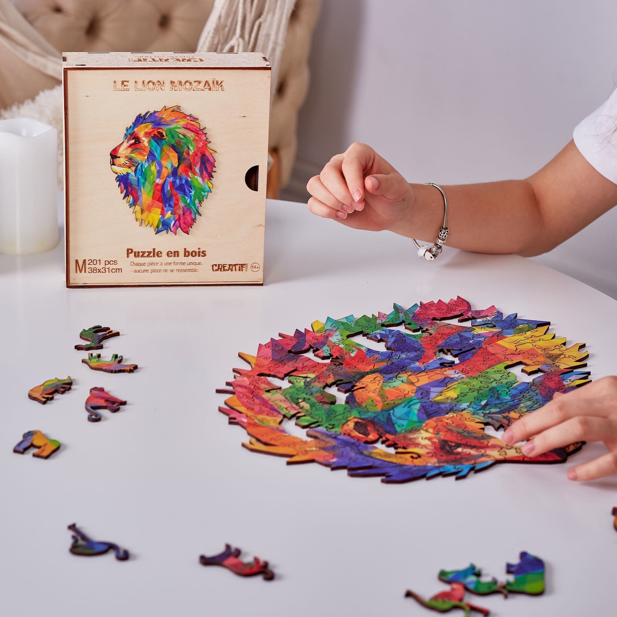 The Lion Mozaik Wooden puzzle