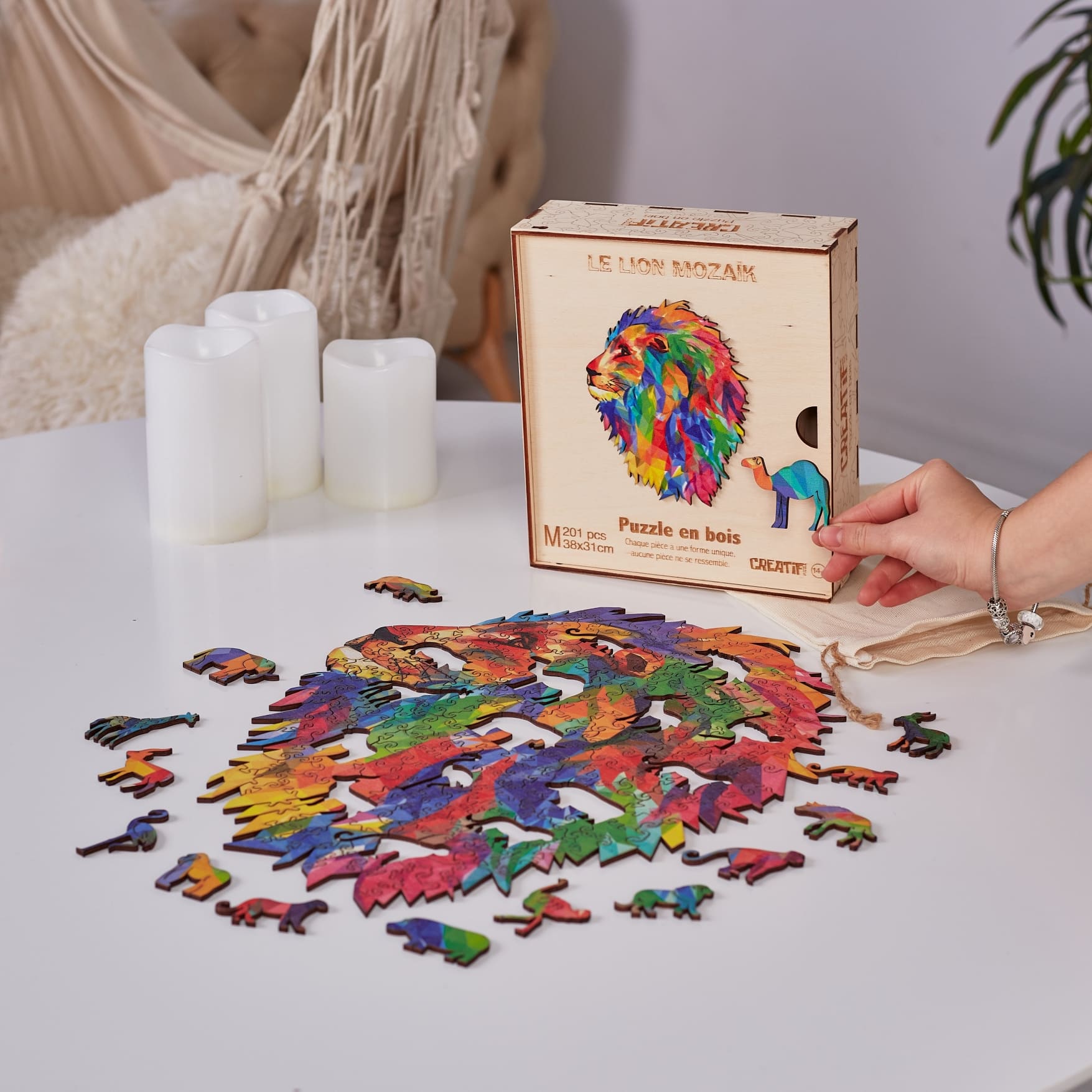 The Lion Mozaik Wooden puzzle