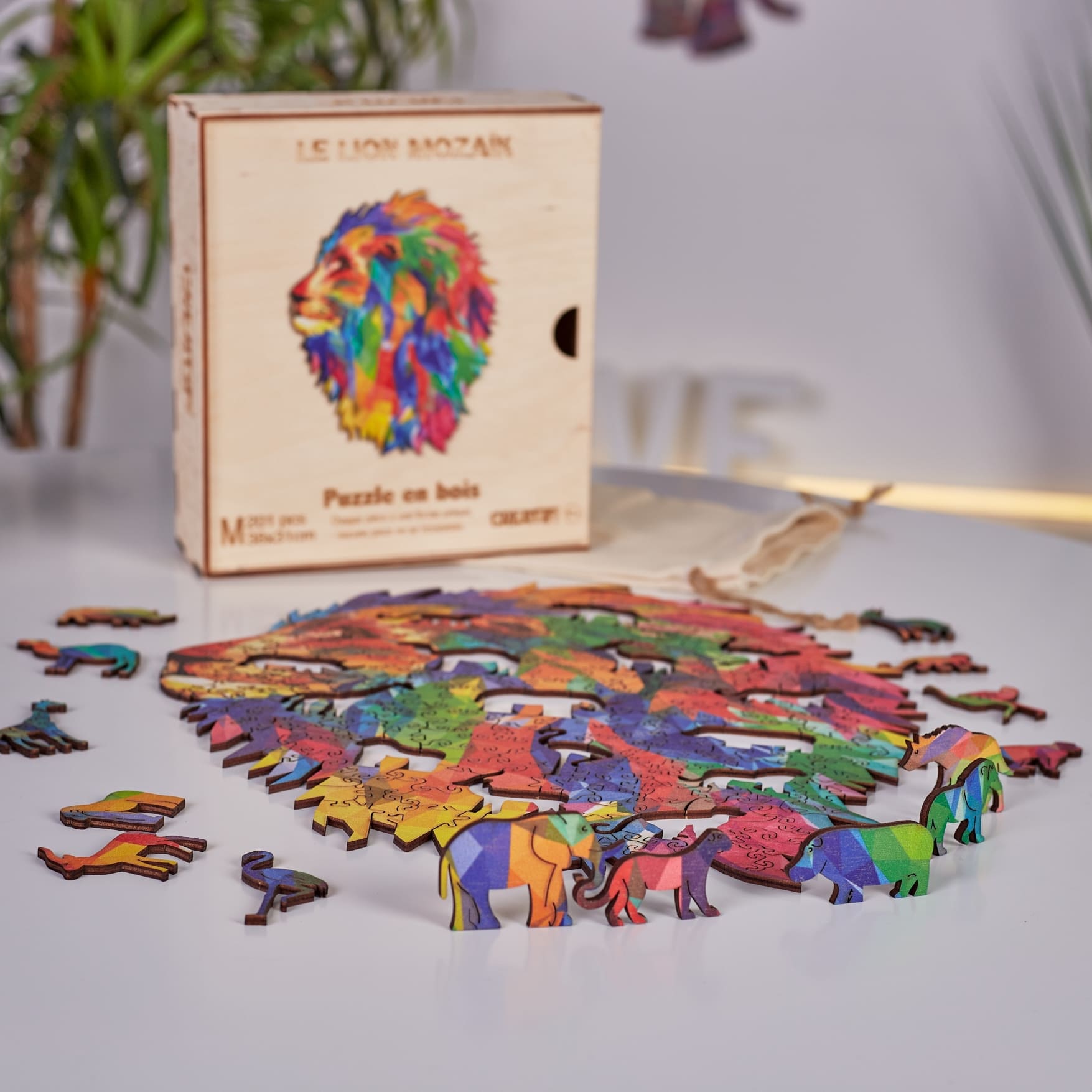 The Lion Mozaik Wooden puzzle