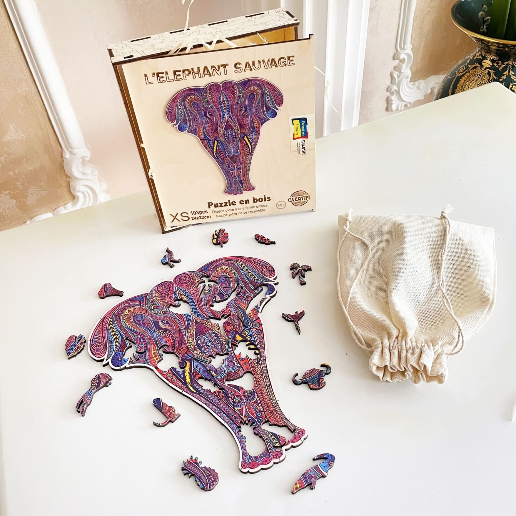 The Wild Elephant Wooden Puzzle