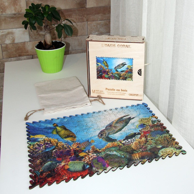 The Coral Oasis Wooden puzzle