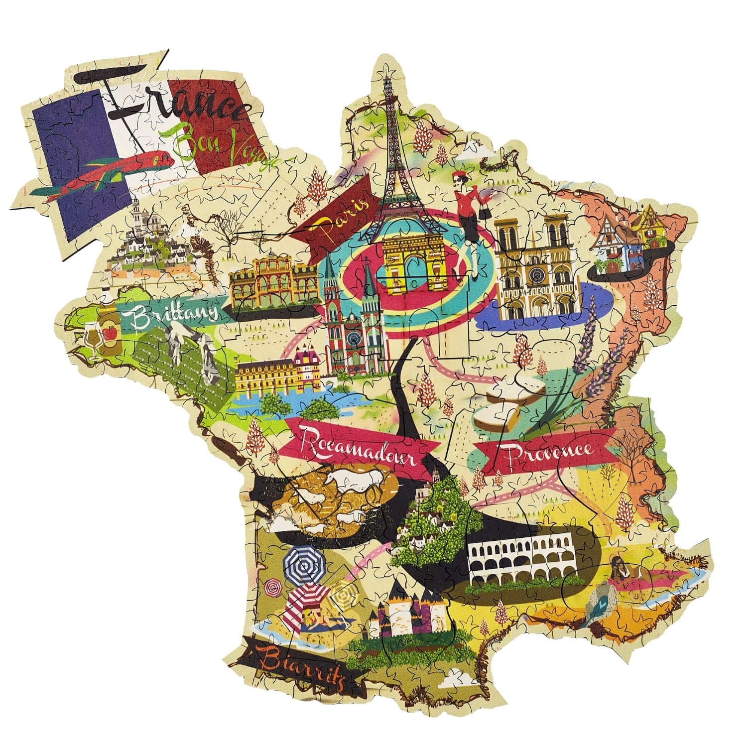 France Discovery Wooden Puzzle