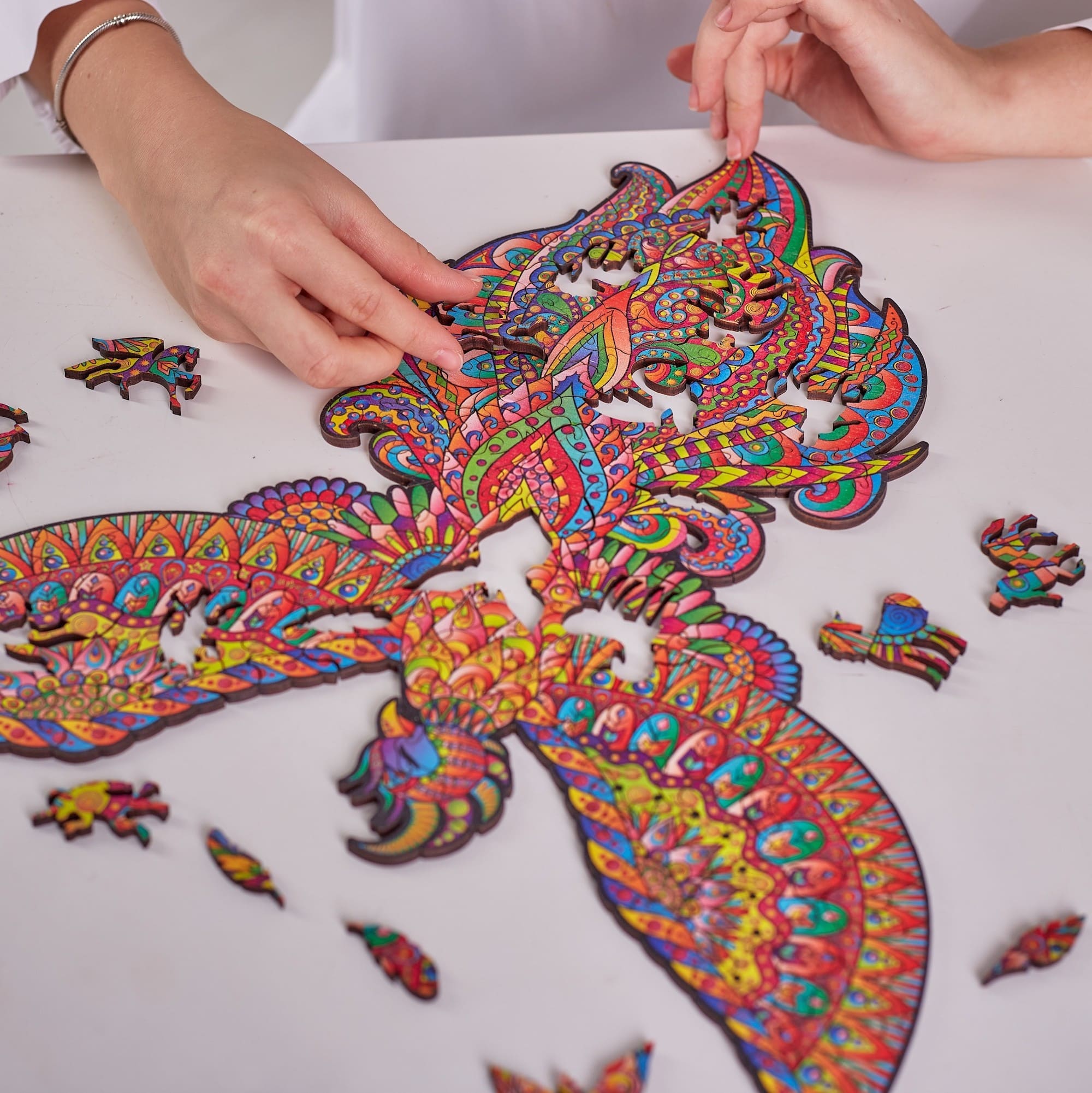 The Flaming Phoenix Wooden Puzzle