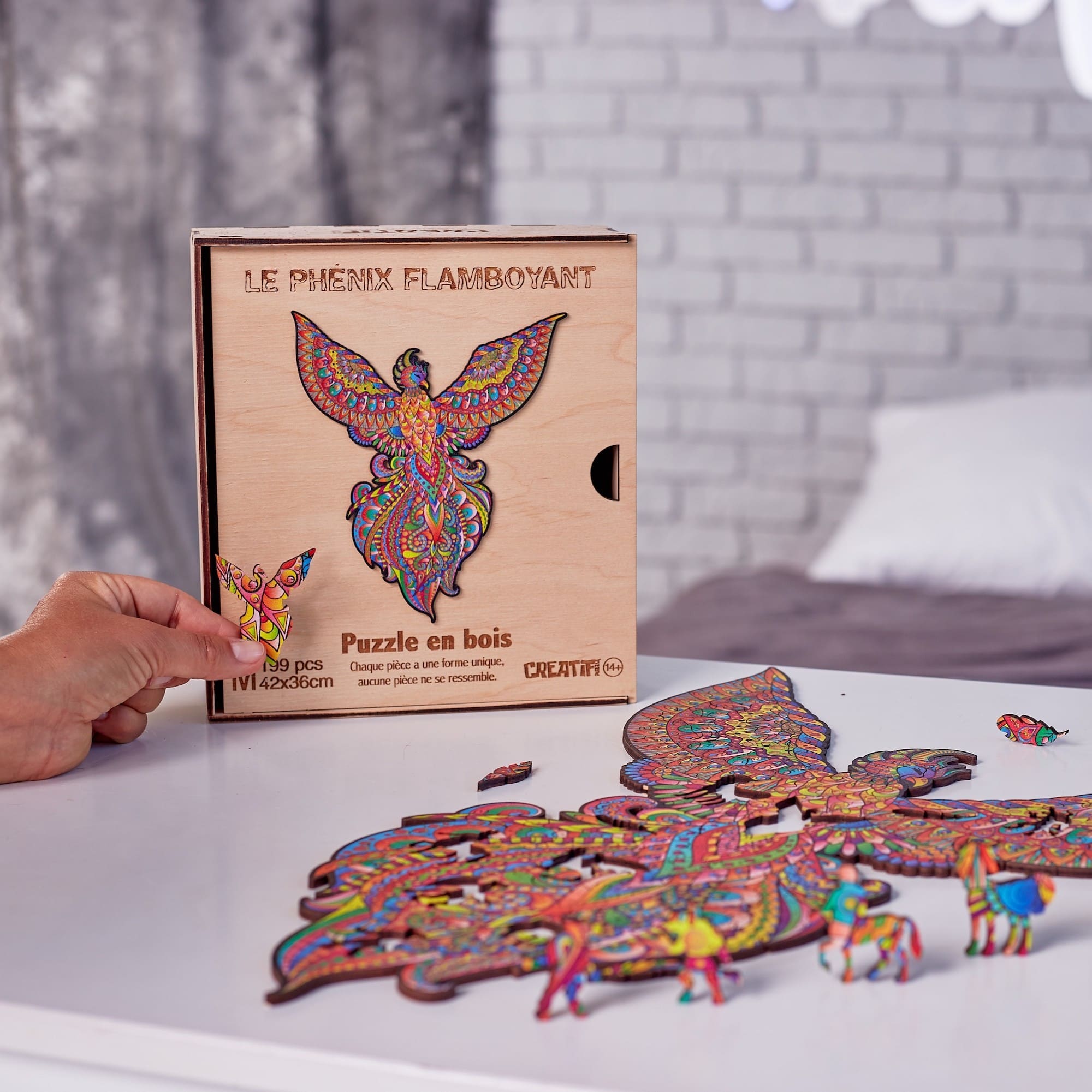 The Flaming Phoenix Wooden Puzzle
