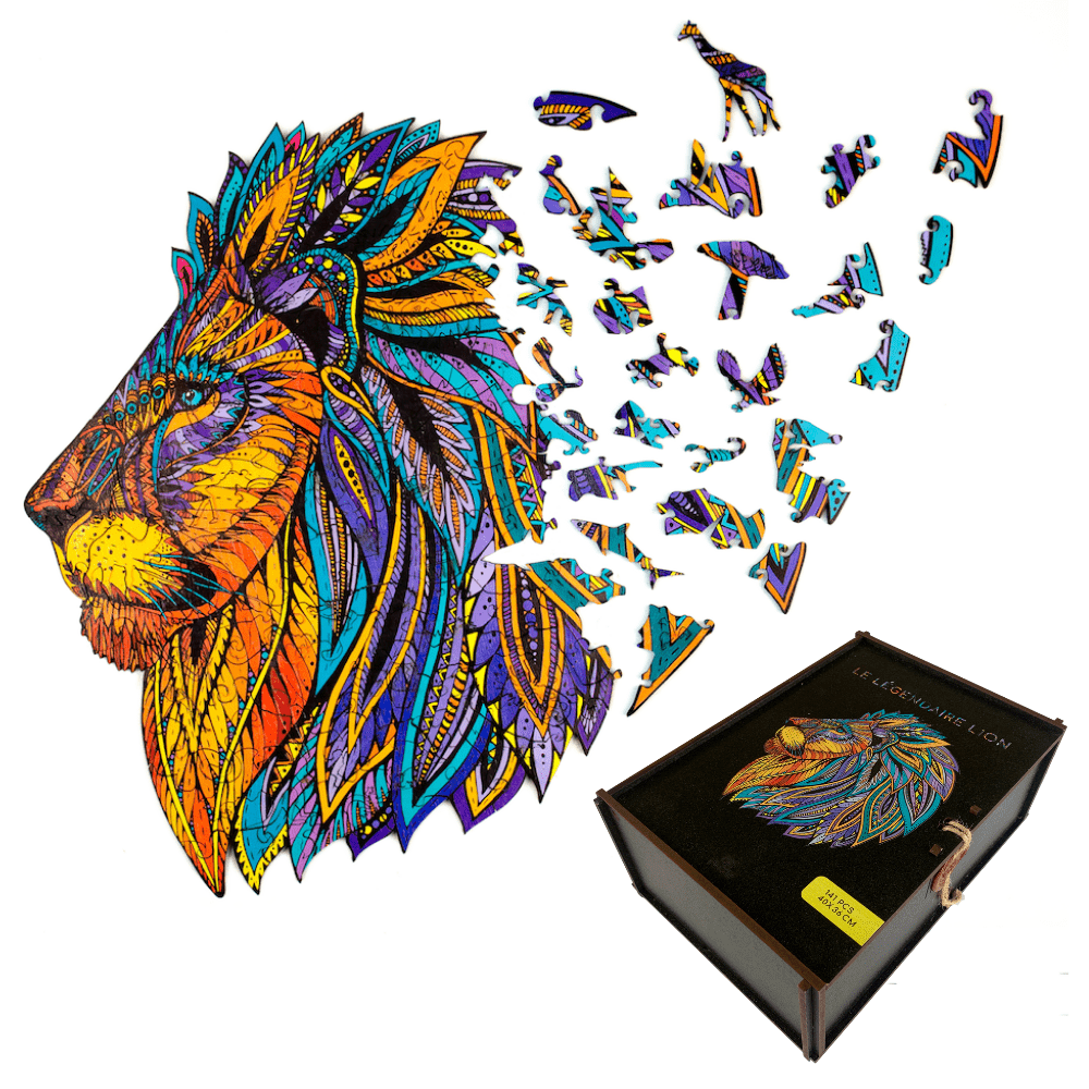 The Legendary Lion Wooden Puzzle #Box_Wooden box