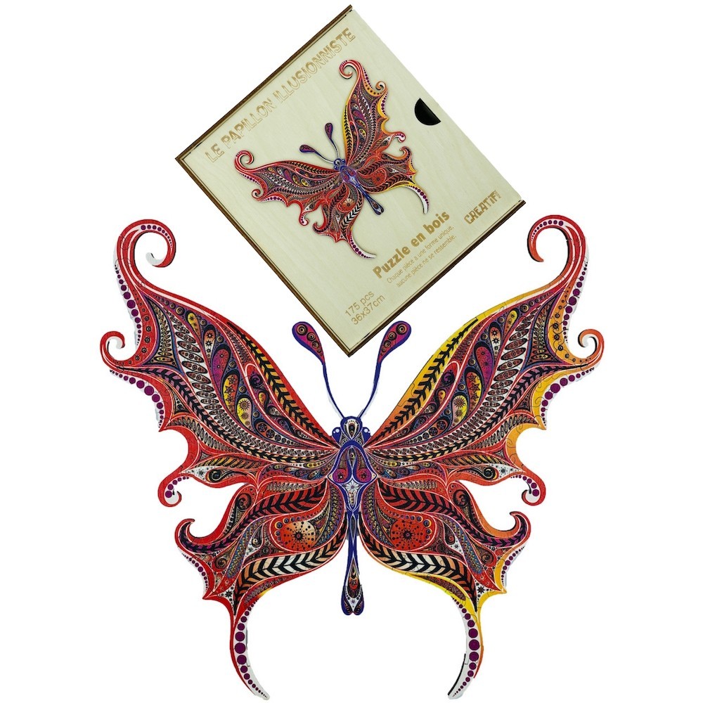 Butterfly Illusionist, wooden puzzle